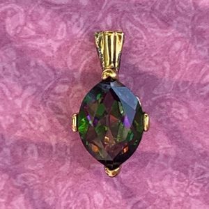 Mystic Topaz Gold Plated Pendant